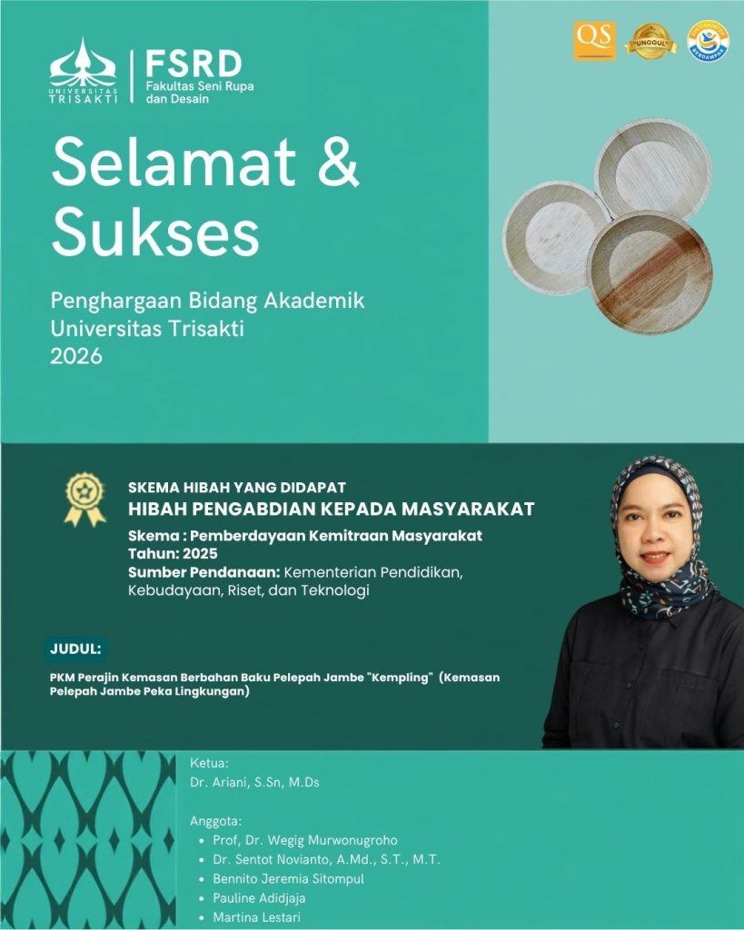 Dosen Magister Desain Produk memperoleh Hibah BIMA Program PKM Perajin Kemasan Berbahan Baku Pelepah Jambe “Kempling”